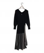 MIHARA YASUHIROミハラヤスヒロ）の古着「pleats   dress」｜ブラック