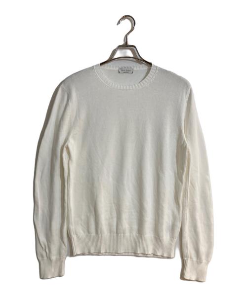 GRAN SASSO（グランサッソ）GRAN SASSO (グランサッソ) 8ゲージソフトコットンソリッドクルーネックニット ホワイト サイズ:不明の古着・服飾アイテム