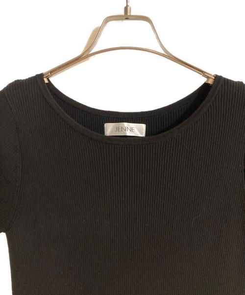 JENNE（ジェンヌ）JENNE (ジェンヌ) ロングリブニットワンピース ブラック サイズ:Ｌの古着・服飾アイテム