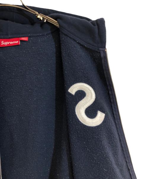 SUPREME（シュプリーム）Supreme (シュプリーム) s logo zip up hooded sweatshirt/ジップアップフーデットスウェットシャツ ネイビー サイズ:XXLの古着・服飾アイテム