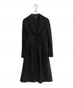 LANVIN NOIRランバン ノワール）の古着「フロントリボンブラックフォーマルセットアップ」｜ブラック