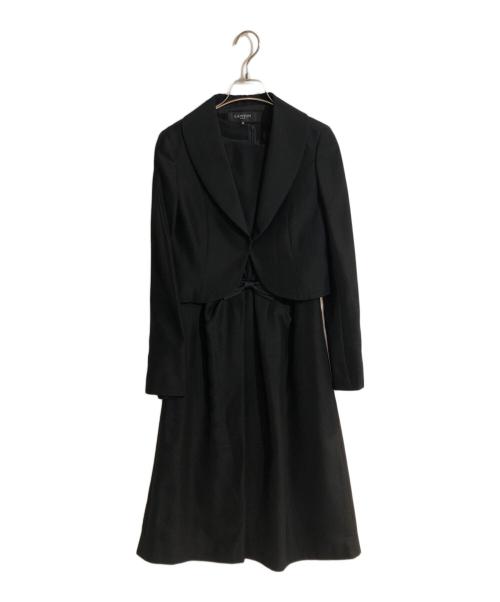 LANVIN NOIR（ランバン ノワール）LANVIN NOIR (ランバン ノワール) フロントリボンブラックフォーマルセットアップ ブラック サイズ:Sの古着・服飾アイテム