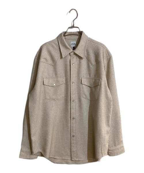 CGS（カリフォルニア ジェネラルストア）cgs (カリフォルニア ジェネラルストア) 長袖シャツ ベージュ サイズ:Mの古着・服飾アイテム