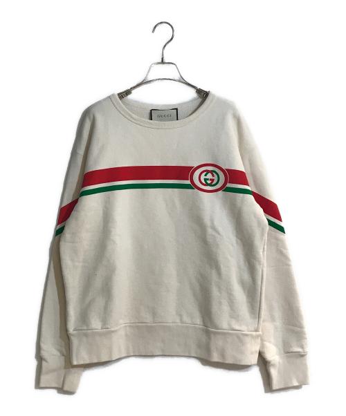 GUCCI（グッチ）GUCCI (グッチ) インターロッキンGクルーネックスウェット アイボリー サイズ:不明の古着・服飾アイテム