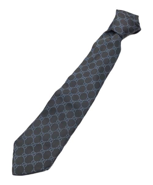 GUCCI（グッチ）GUCCI (グッチ) GG柄ネクタイ ブラック サイズ:不明の古着・服飾アイテム