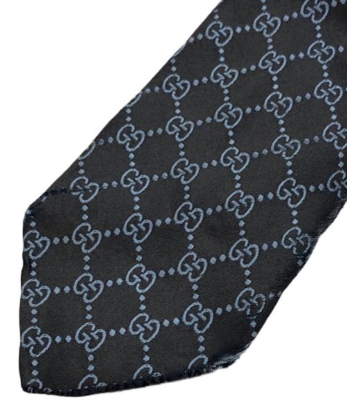 GUCCI（グッチ）GUCCI (グッチ) GG柄ネクタイ ブラック サイズ:不明の古着・服飾アイテム