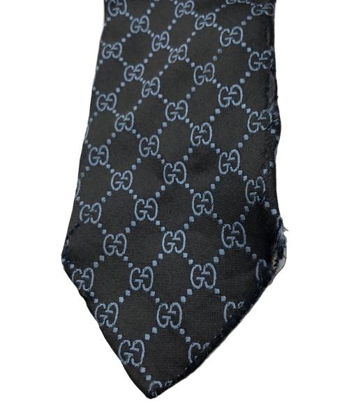 GUCCI（グッチ）GUCCI (グッチ) GG柄ネクタイ ブラック サイズ:不明の古着・服飾アイテム