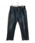 A.PRESSE（アプレッセ）の古着「Washed Denim Wide Pants/ウォッシュドワイドデニムパンツ」｜ブルー