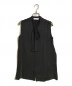 Chloeクロエ）の古着「ボウタイノースリーブブラウス」｜ブラック