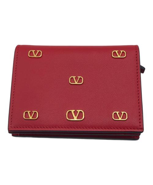 VALENTINO GARAVANI（ヴァレンティノ・ガラヴァーニ）VALENTINO GARAVANI (ヴァレンティノ・ガラヴァーニ) ロゴモチーフウォレット レッドの古着・服飾アイテム