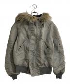 ALPHAアルファ）の古着「N-2Bフライトジャケット」｜グリーン