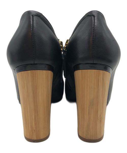 Chloe（クロエ）Chloe (クロエ) ウッドソールブーティ ブラック サイズ:37の古着・服飾アイテム