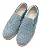 BOTTEGA VENETAボッテガベネタ）の古着「イントレチャートスリッポン」｜ブルー