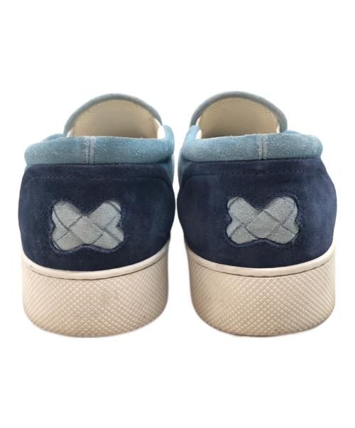 BOTTEGA VENETA（ボッテガベネタ）BOTTEGA VENETA (ボッテガベネタ) イントレチャートスリッポン ブルー サイズ:38 1/2の古着・服飾アイテム