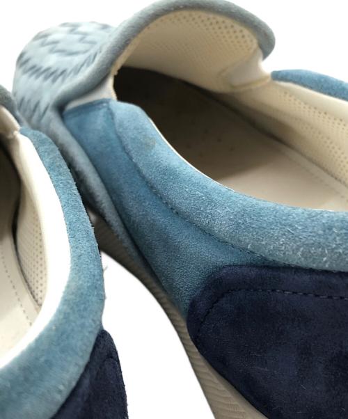 BOTTEGA VENETA（ボッテガベネタ）BOTTEGA VENETA (ボッテガベネタ) イントレチャートスリッポン ブルー サイズ:38 1/2の古着・服飾アイテム