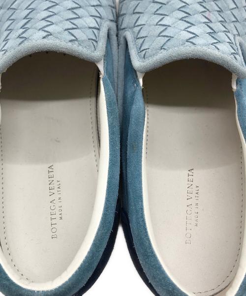 BOTTEGA VENETA（ボッテガベネタ）BOTTEGA VENETA (ボッテガベネタ) イントレチャートスリッポン ブルー サイズ:38 1/2の古着・服飾アイテム