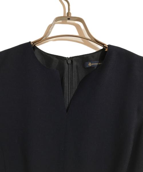 BROOKS BROTHERS（ブルックスブラザーズ）BROOKS BROTHERS (ブルックスブラザーズ) ノースリーブワンピース ネイビーの古着・服飾アイテム