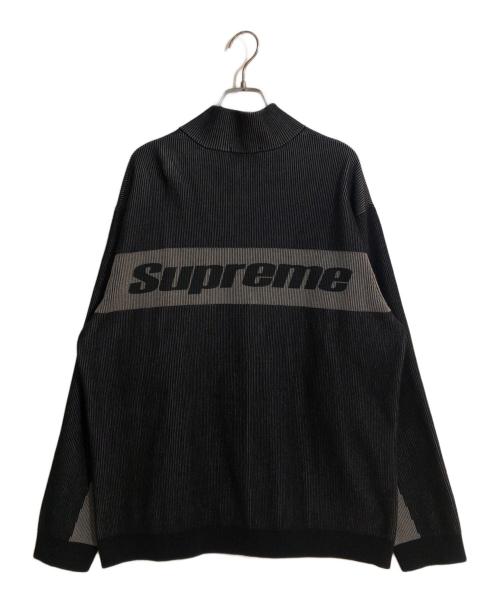 SUPREME（シュプリーム）Supreme (シュプリーム) 22AW 2-Tone Ribbed Zip Up Sweate ブラック サイズ:Lの古着・服飾アイテム