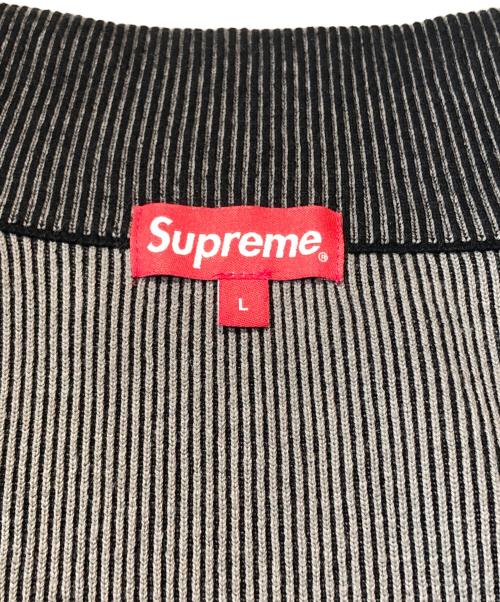 SUPREME（シュプリーム）Supreme (シュプリーム) 22AW 2-Tone Ribbed Zip Up Sweate ブラック サイズ:Lの古着・服飾アイテム