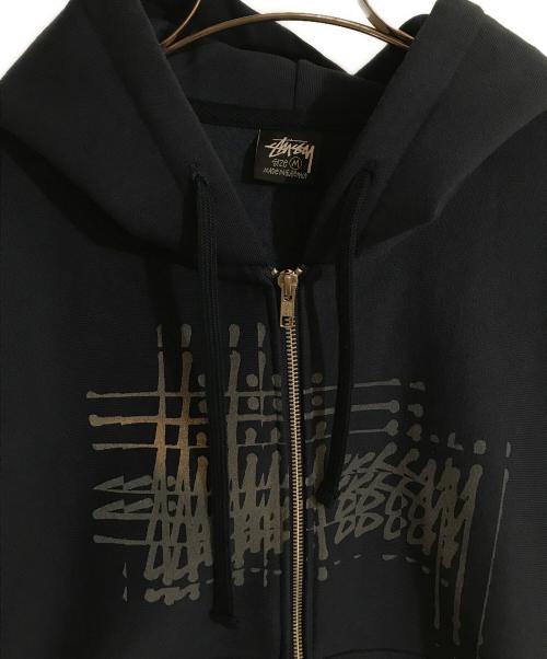 stussy（ステューシー）stussy (ステューシー) Refracted Zip Hoodie/リフレクト ジップ フーディー ネイビー サイズ:Mの古着・服飾アイテム