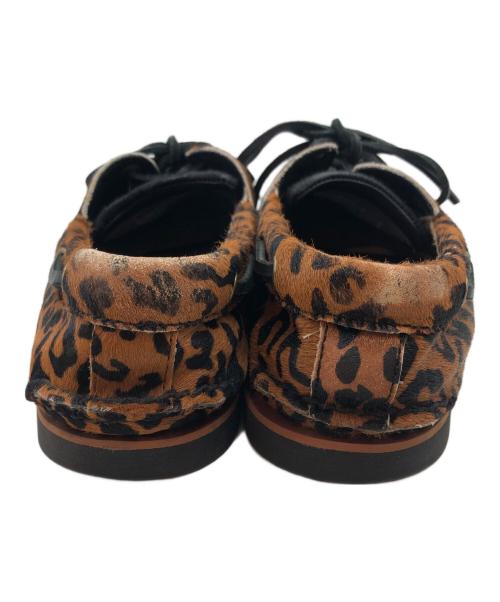 Timberland（ティンバーランド）Timberland (ティンバーランド) WACKO MARIA (ワコマリア) レオパードハラコモカシンシューズ ブラウン サイズ:25.5の古着・服飾アイテム