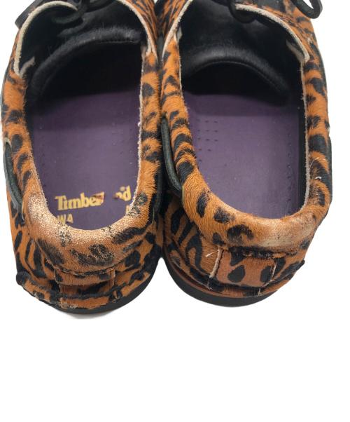Timberland（ティンバーランド）Timberland (ティンバーランド) WACKO MARIA (ワコマリア) レオパードハラコモカシンシューズ ブラウン サイズ:25.5の古着・服飾アイテム