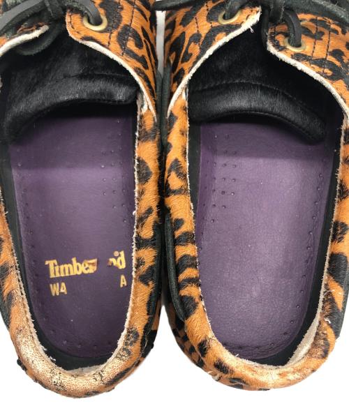 Timberland（ティンバーランド）Timberland (ティンバーランド) WACKO MARIA (ワコマリア) レオパードハラコモカシンシューズ ブラウン サイズ:25.5の古着・服飾アイテム