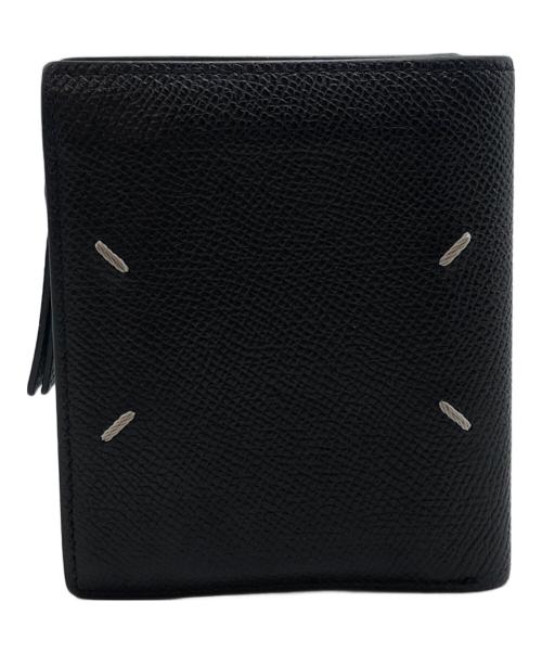 Maison Margiela（メゾンマルジェラ）Maison Margiela (メゾンマルジェラ) 4ステッチ グレインレザー 二つ折り 財布 ブラックの古着・服飾アイテム