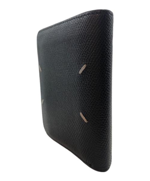 Maison Margiela（メゾンマルジェラ）Maison Margiela (メゾンマルジェラ) 4ステッチ グレインレザー 二つ折り 財布 ブラックの古着・服飾アイテム