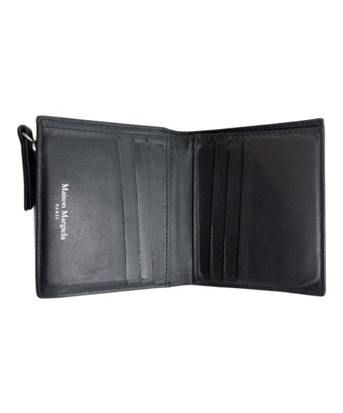 Maison Margiela（メゾンマルジェラ）Maison Margiela (メゾンマルジェラ) 4ステッチ グレインレザー 二つ折り 財布 ブラックの古着・服飾アイテム