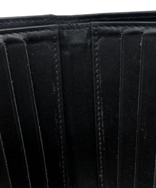 Maison Margiela（メゾンマルジェラ）Maison Margiela (メゾンマルジェラ) 4ステッチ グレインレザー 二つ折り 財布 ブラックの古着・服飾アイテム