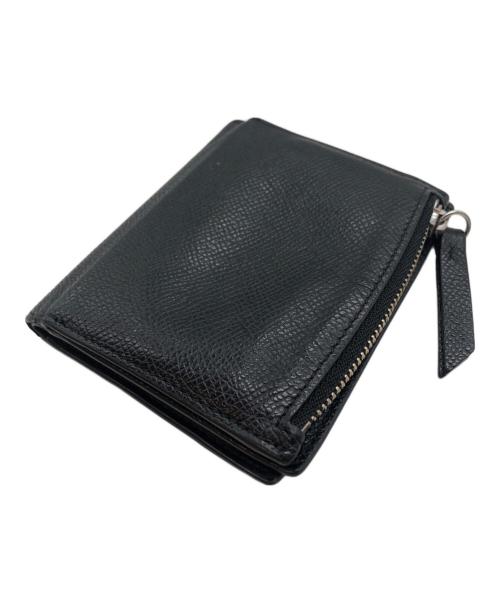 Maison Margiela（メゾンマルジェラ）Maison Margiela (メゾンマルジェラ) 4ステッチ グレインレザー 二つ折り 財布 ブラックの古着・服飾アイテム