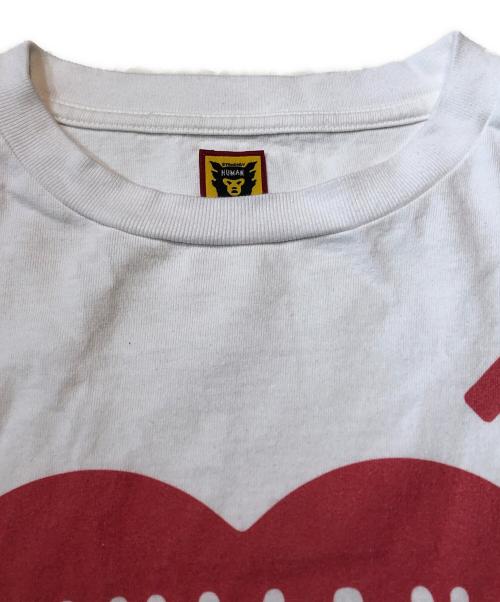 HUMAN MADE（ヒューマンメイド）HUMAN MADE (ヒューマンメイド) ロゴプリントロングスリーブカットソー ホワイト サイズ:Lの古着・服飾アイテム