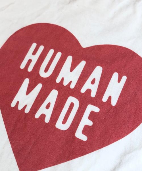 HUMAN MADE（ヒューマンメイド）HUMAN MADE (ヒューマンメイド) ロゴプリントロングスリーブカットソー ホワイト サイズ:Lの古着・服飾アイテム
