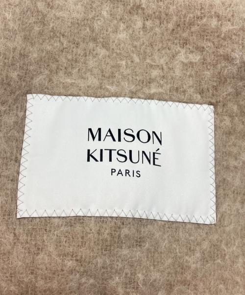 maison kitsune（メゾンキツネ）MAISON KITSUNE (メゾンキツネ) BABY ALPACA PLAIN SCARF ベージュの古着・服飾アイテム