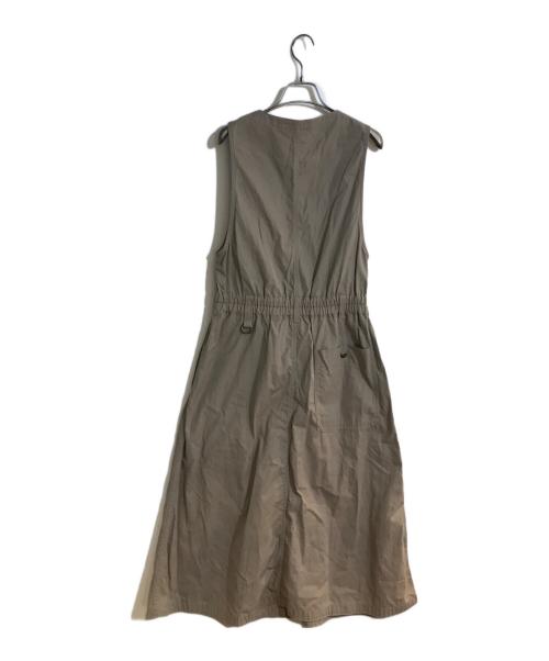 MHL（エムエイチエル）MHL (エムエイチエル) HIGH TWIST COTTON TWILL ノースリーブワンピース ベージュの古着・服飾アイテム