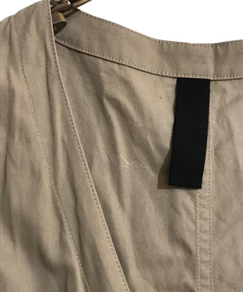 MHL（エムエイチエル）MHL (エムエイチエル) HIGH TWIST COTTON TWILL ノースリーブワンピース ベージュの古着・服飾アイテム