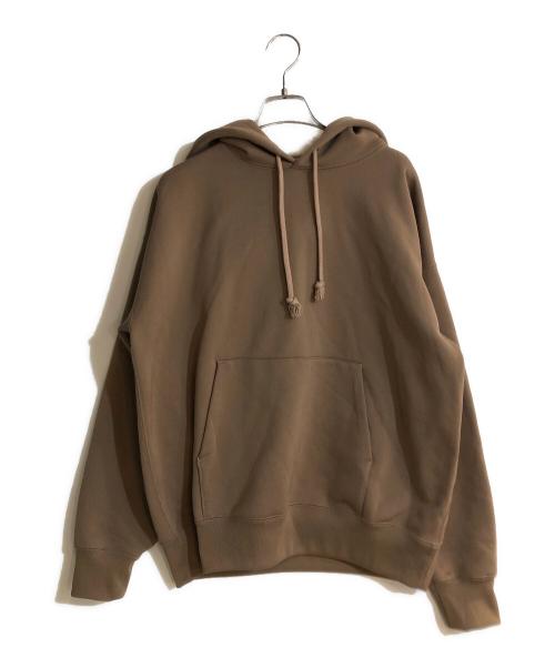 AURALEE（オーラリー）AURALEE (オーラリー) BAGGY POLYESTER SWEAT P/O PARKA／バギーポリエステルスウェットプルオーバーパーカー ブラウン サイズ:Ｓの古着・服飾アイテム