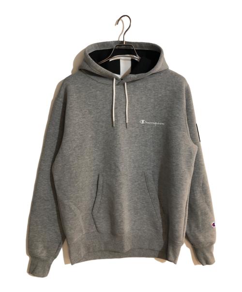 Champion（チャンピオン）Champion (チャンピオン) atmos (アトモス) WRAP AIR PULLOVER HOODED SWEATSHIRT グレー サイズ:XLの古着・服飾アイテム