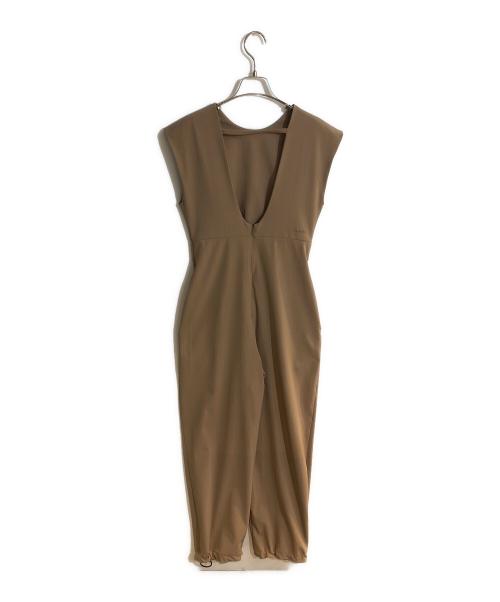 CLANE（クラネ）CLANE (クラネ) BACK OPEN RASH GUARD ALL IN ONE／バックオープンラッシュガードオールインワン ベージュ サイズ:Sの古着・服飾アイテム