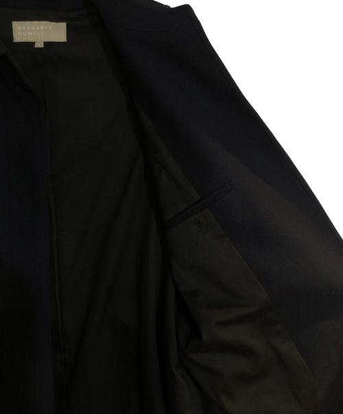 MARGARET HOWELL（マーガレットハウエル）MARGARET HOWELL (マーガレットハウエル) ベルテッドウールステンカラーコート ネイビー サイズ:Mの古着・服飾アイテム