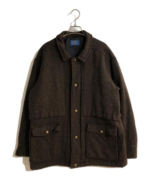 lobo by pendleton（ロボ バイ ペンドルトン）lobo by pendleton (ロボ バイ ペンドルトン) ヘリンボーンハンティングジャケット ブラウン サイズ:Mの古着・服飾アイテム