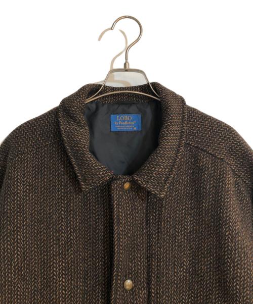 lobo by pendleton（ロボ バイ ペンドルトン）lobo by pendleton (ロボ バイ ペンドルトン) ヘリンボーンハンティングジャケット ブラウン サイズ:Mの古着・服飾アイテム
