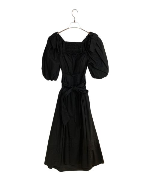 Estella.K（エステラケー）Estella.K (エステラケー) コットンリネンワンピース ブラック サイズ:FREEの古着・服飾アイテム