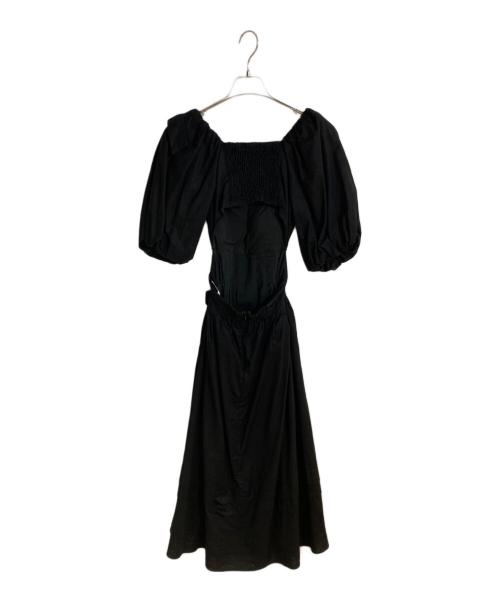 Estella.K（エステラケー）Estella.K (エステラケー) コットンリネンワンピース ブラック サイズ:FREEの古着・服飾アイテム