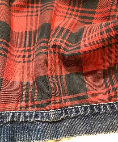 RRL（ダブルアールエル）RRL (ダブルアール) 2nd TYPE チェックライニングオールドデニムジャケット インディゴ サイズ:Lの古着・服飾アイテム