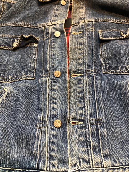 RRL（ダブルアールエル）RRL (ダブルアール) 2nd TYPE チェックライニングオールドデニムジャケット インディゴ サイズ:Lの古着・服飾アイテム