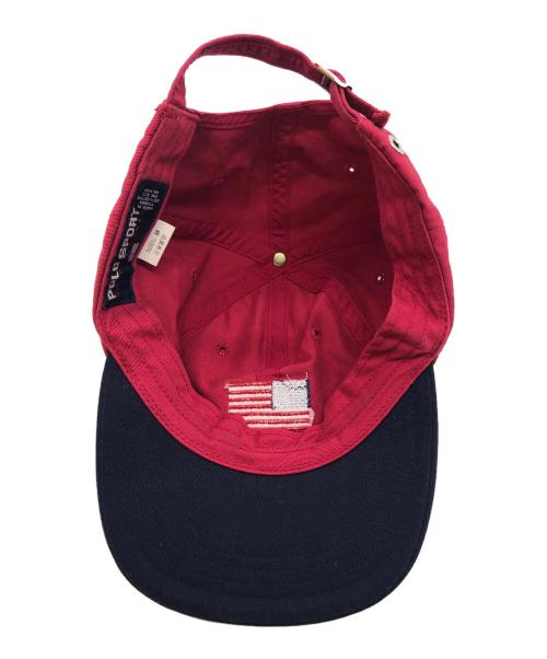POLO SPORT（ポロスポーツ）POLO SPORT (ポロスポーツ) ロゴ刺繍キャップ レッドの古着・服飾アイテム
