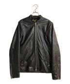 VANSON×FREAK'S STOREバンソン×フリークスストア）の古着「シングルライダースジャケット」｜ブラック