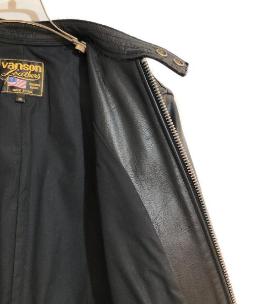 VANSON（バンソン）VANSON (バンソン) FREAK'S STORE (フリークスストア) シングルライダースジャケット ブラック サイズ:36の古着・服飾アイテム